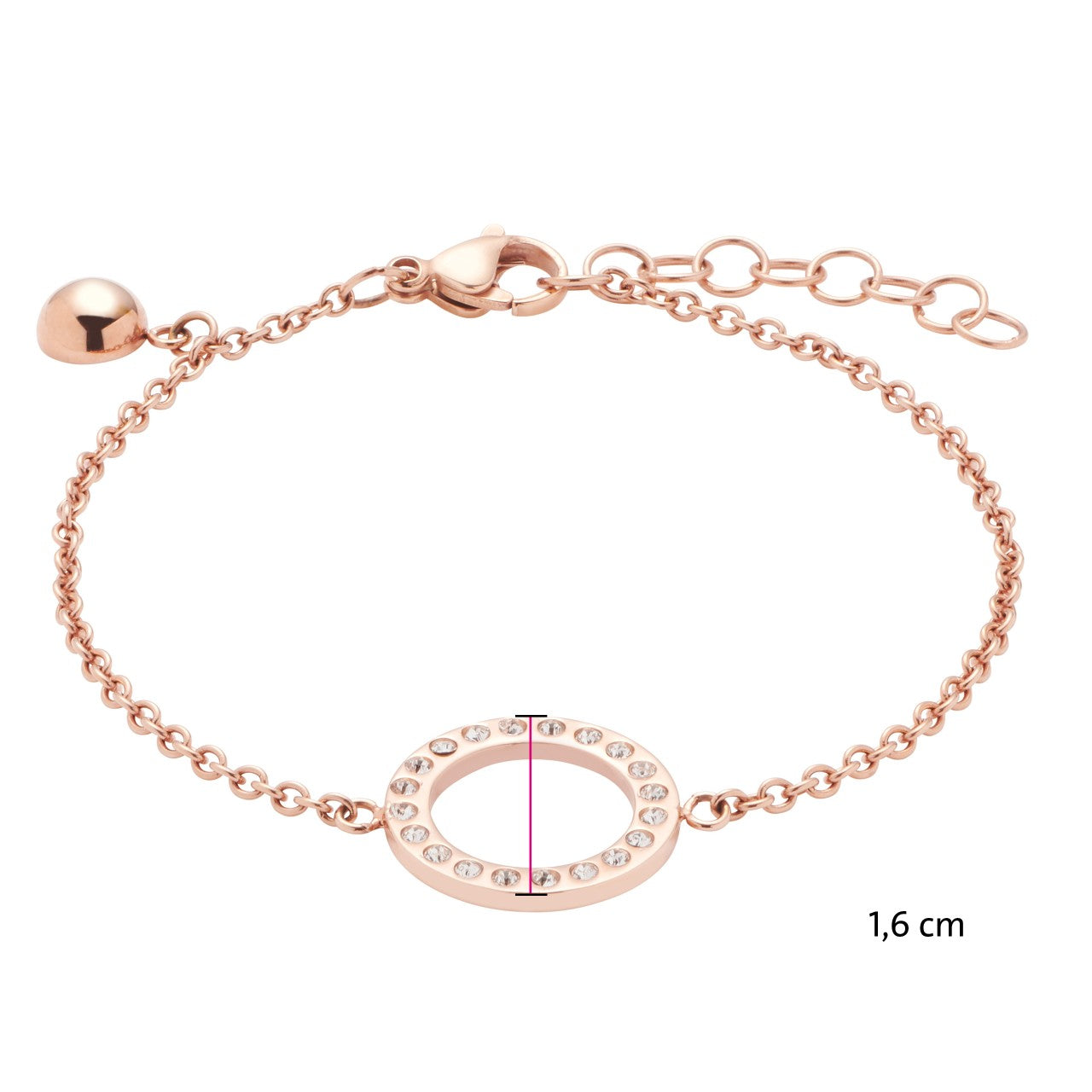 Energetix zartes Armband, roségold mit funkelnden Eyecatcher