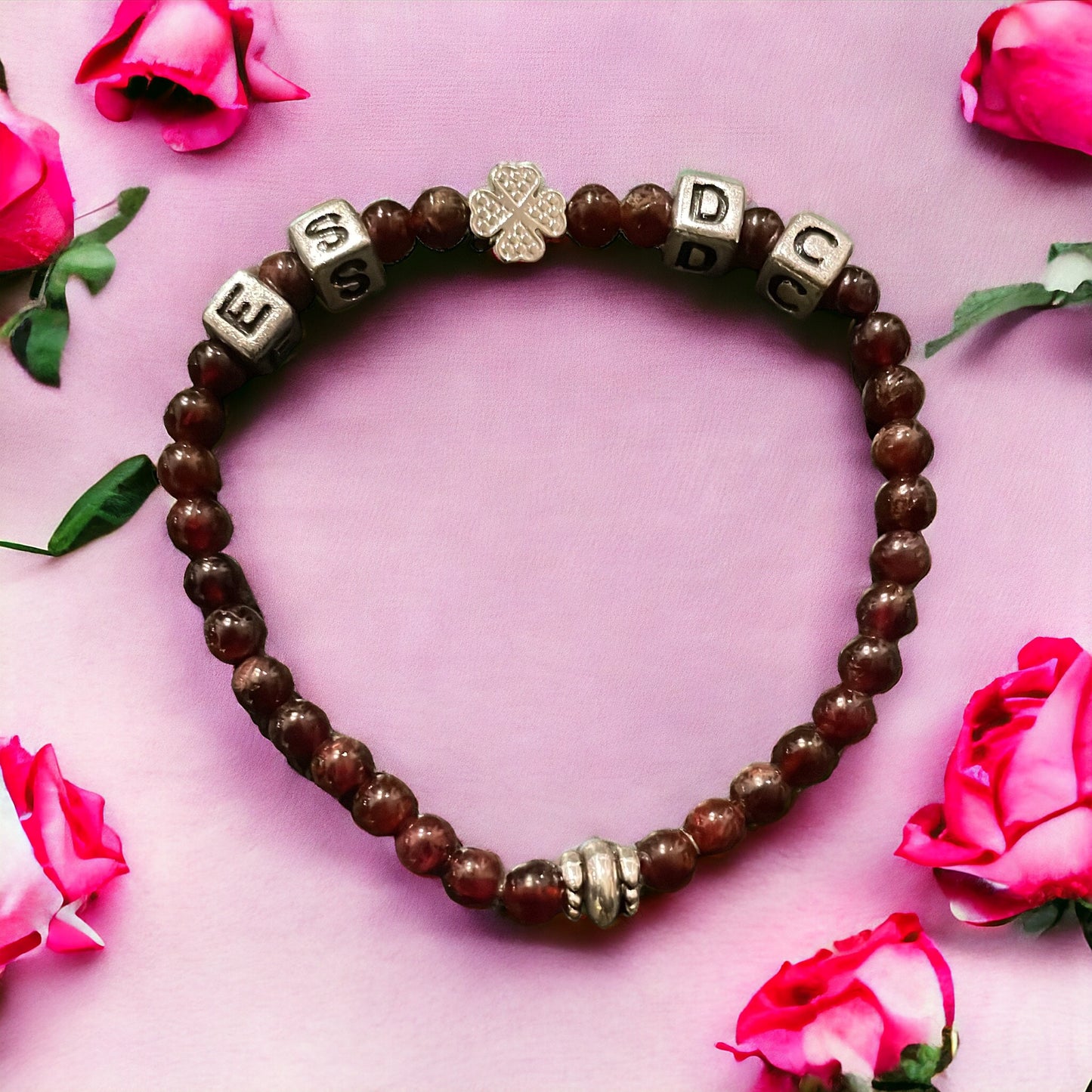 Zusatz Option für Edelstein Armband mit Wunsch Buchstaben oder Anhänger