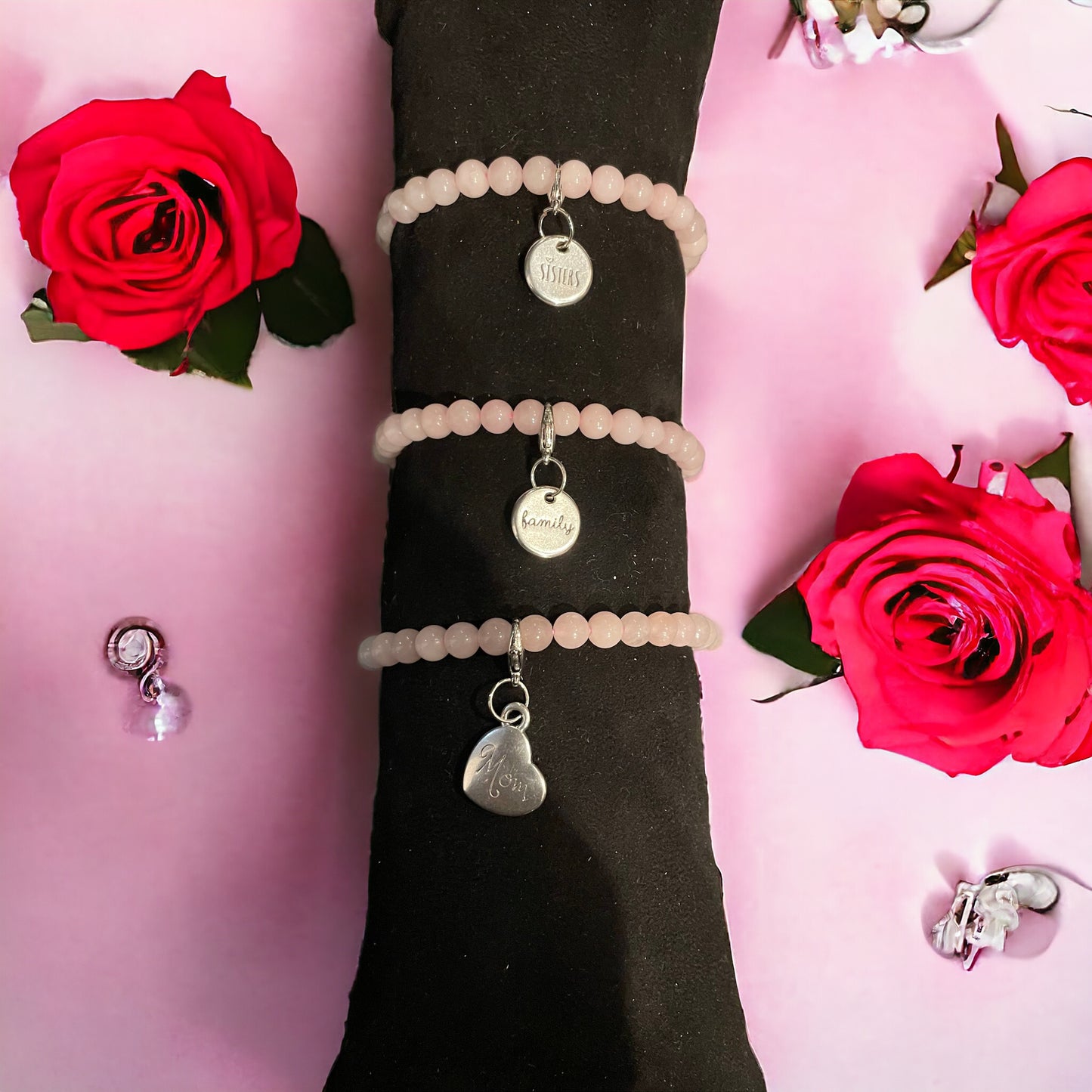 Zusatz Option für Edelstein Armband mit Wunsch Buchstaben oder Anhänger