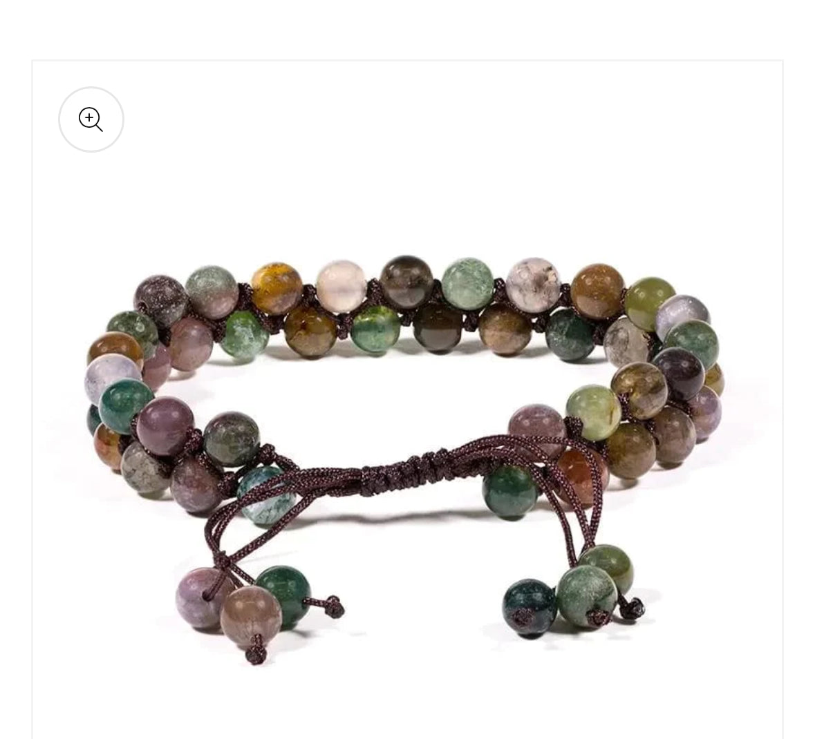 Edelstein Achat Armband doppelreihig verstellbar