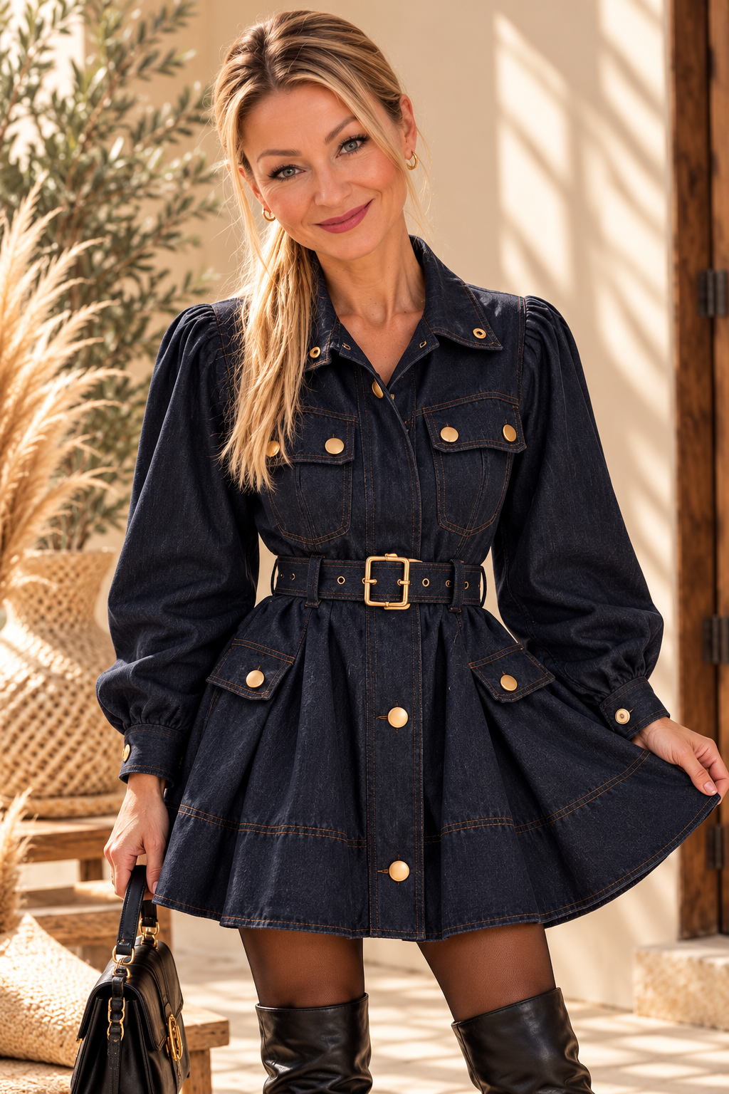 💙 Trendiges Denim-Kleid – feminin, modern & ein echter Hingucker!
