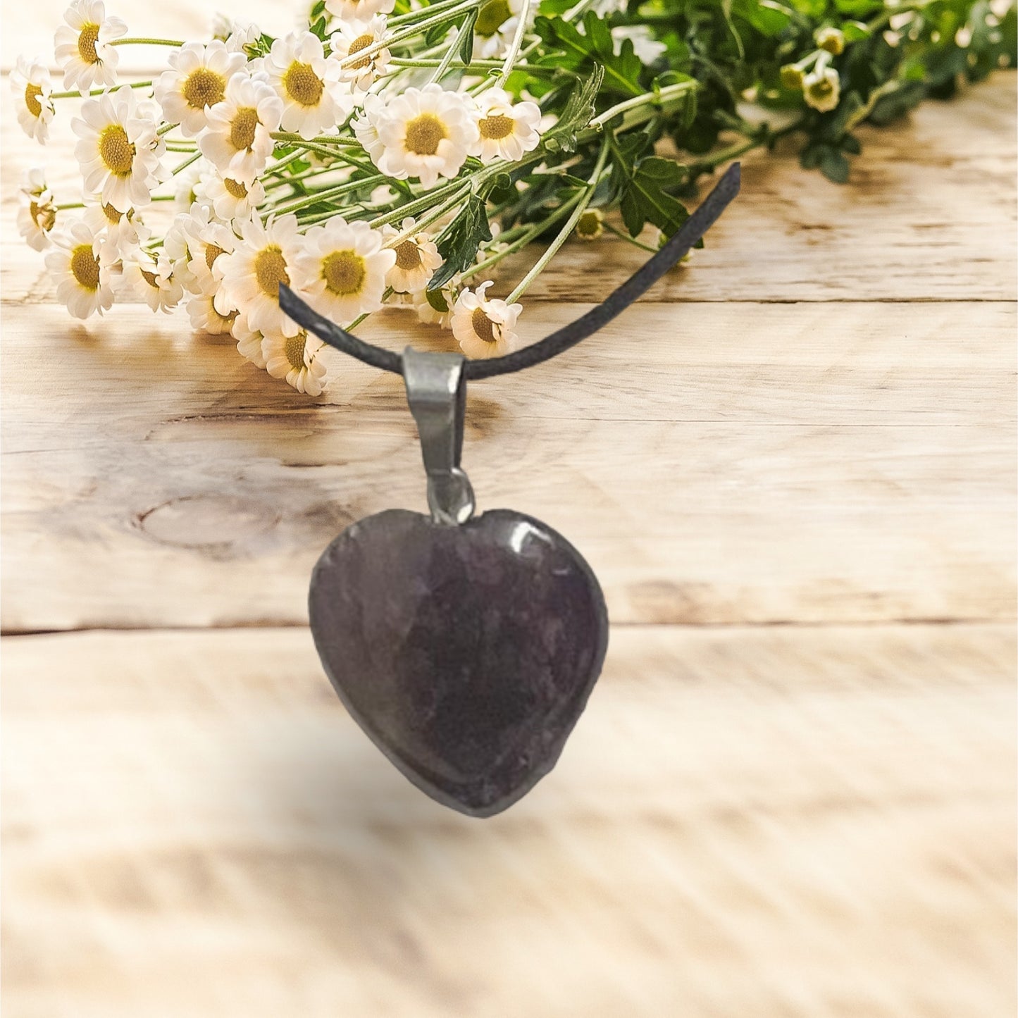 Edelstein Amethyst Anhänger Herz Anhänger