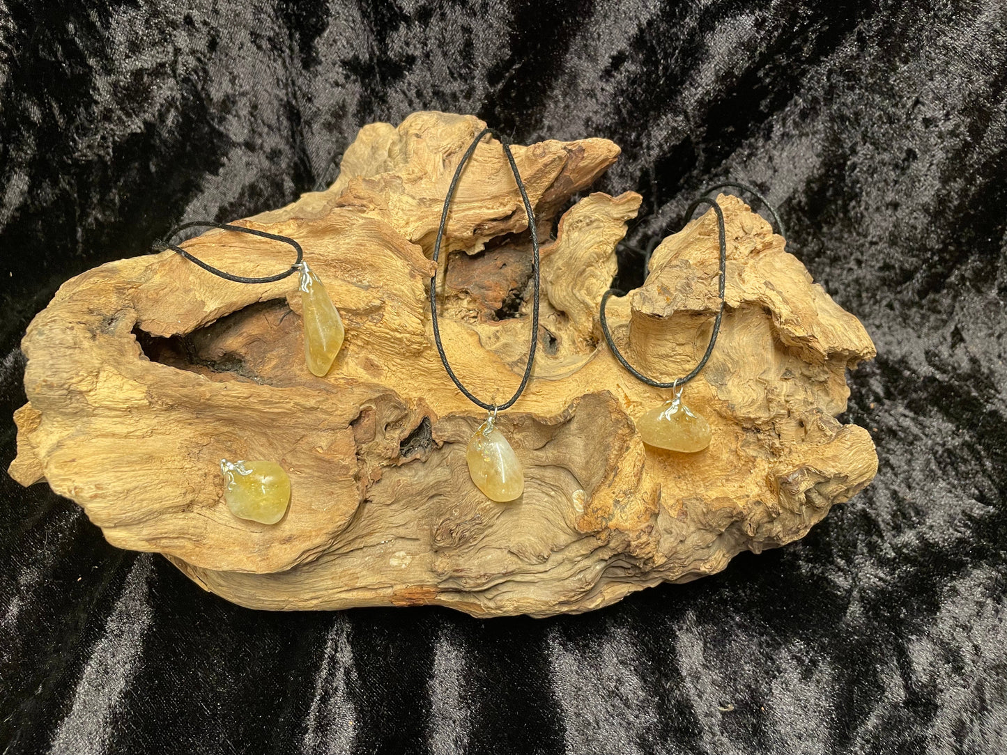 Edelstein Citrin Anhänger (gebr. Amethyst)