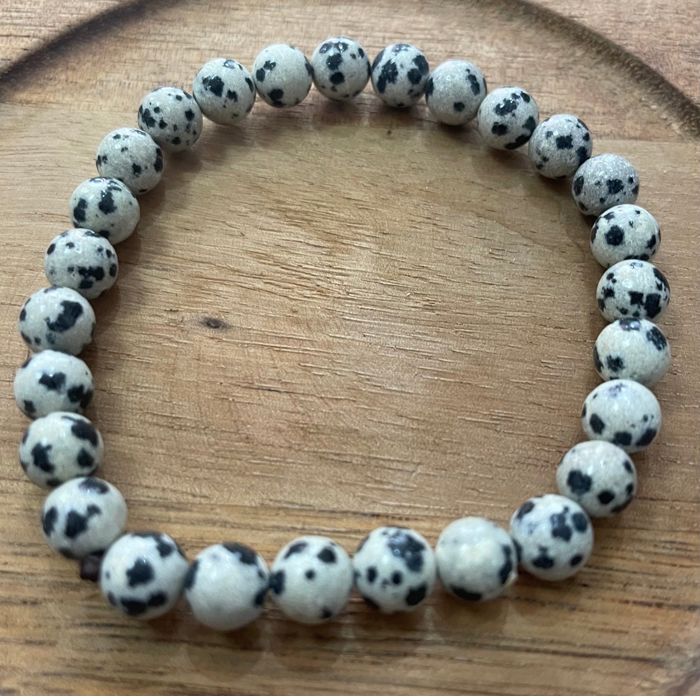 Edelstein Dalmatiner Jaspis Armband