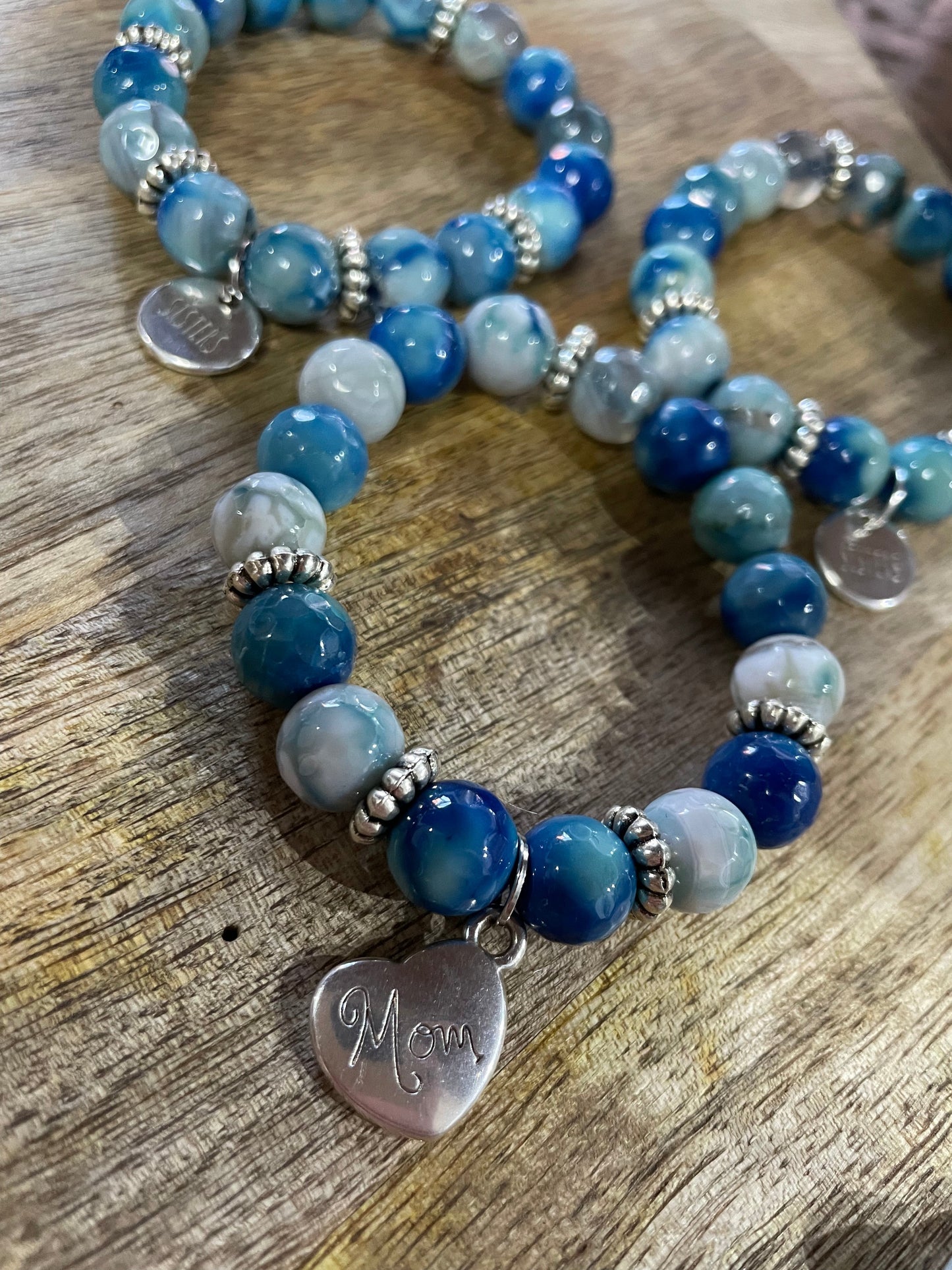 Edelstein Feuerachat Armband mit Anhänger Option