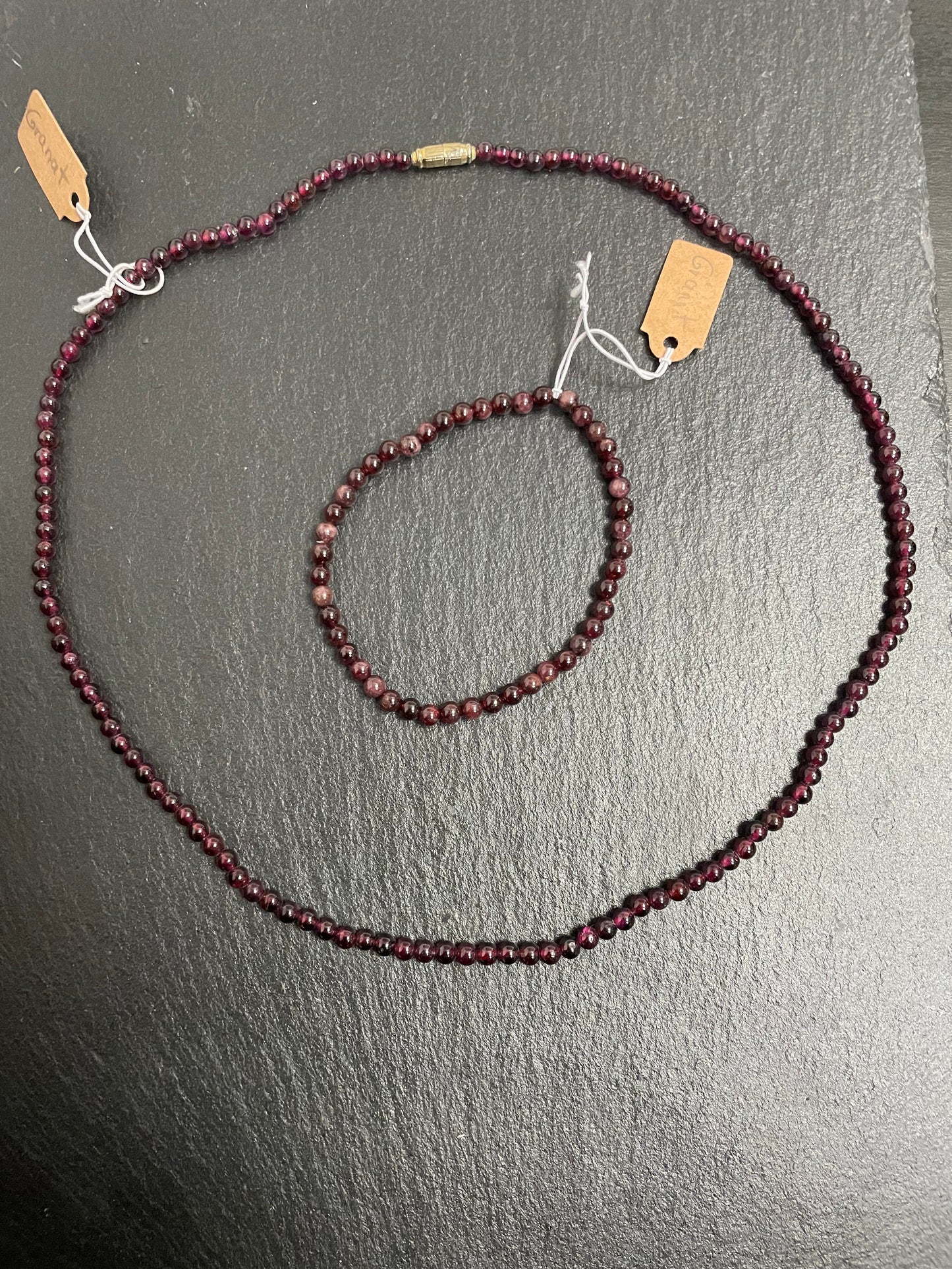 Edelstein Granat Kette als Set mit Armband oder einzeln