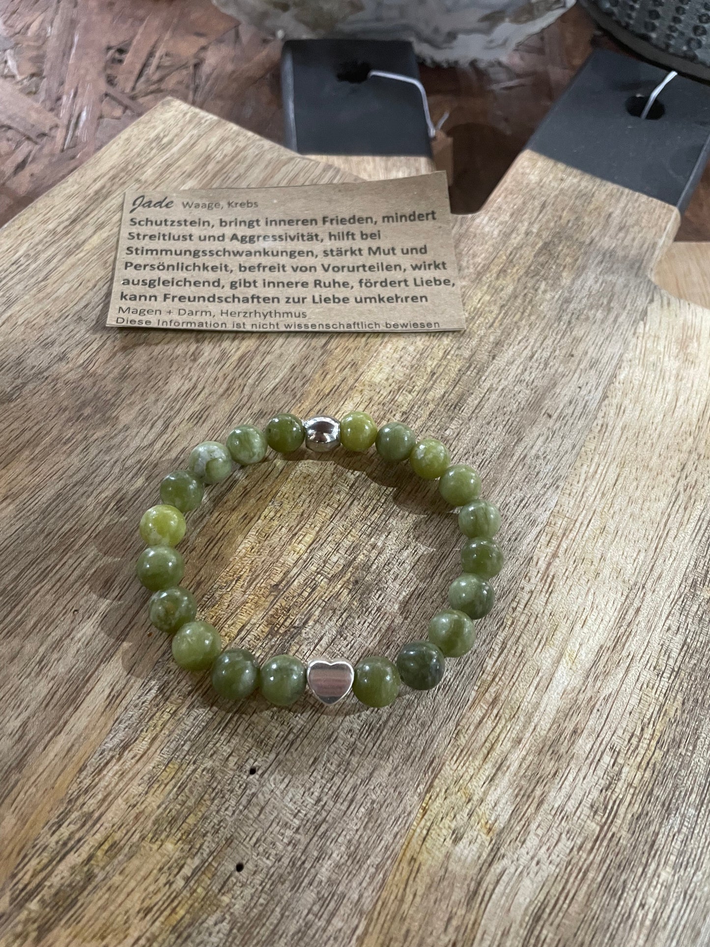 Edelstein Jade Armband mit Herz