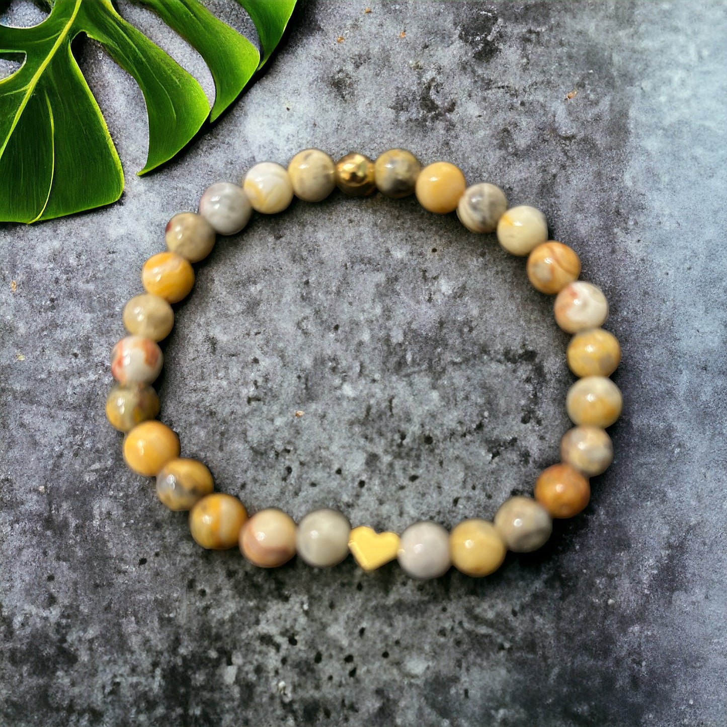 Edelstein Achat Armband mit Herz