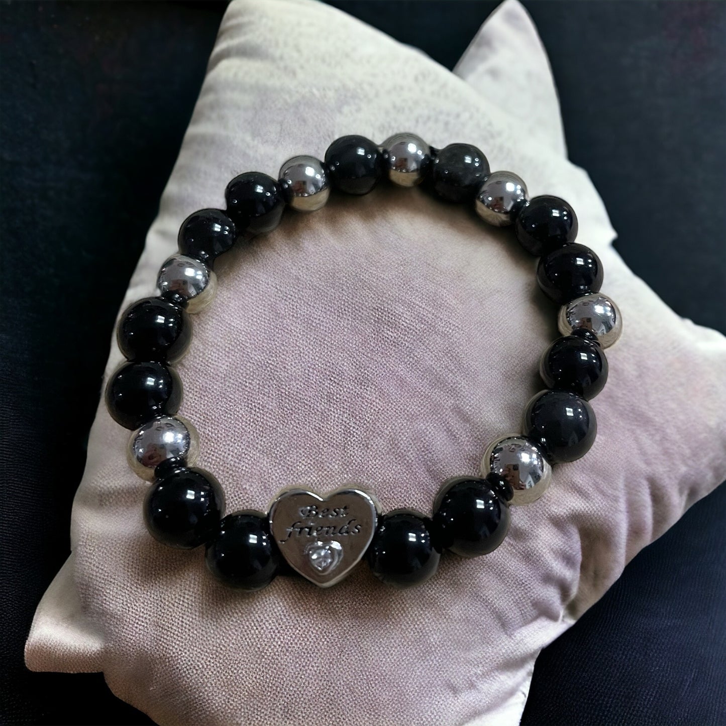 Edelstein Obsidian Armband „best Friends“