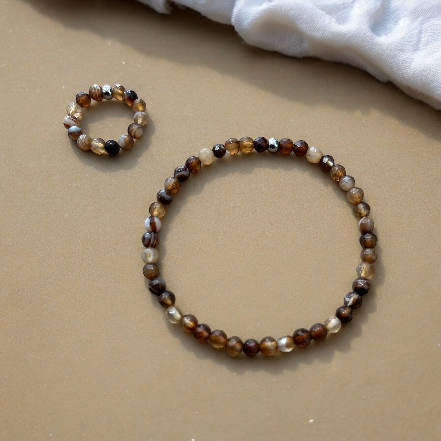 Edelstein Achat facettiert, Ring