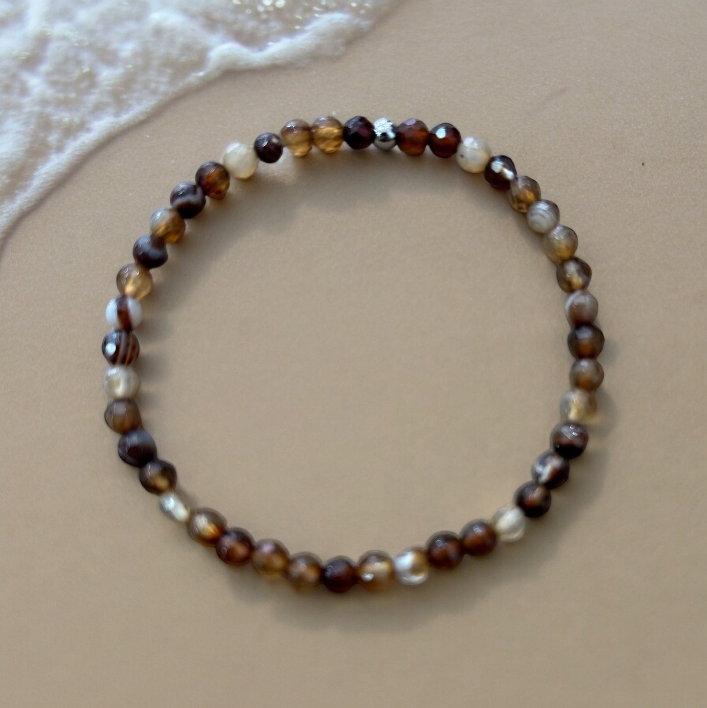 Edelstein Achat facettiert Armband