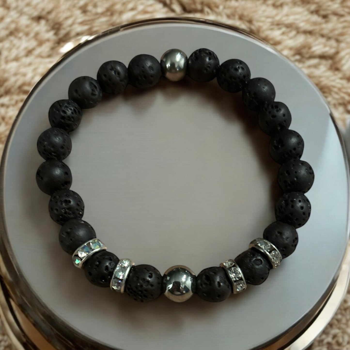 Edelstein Lavastein Armband
