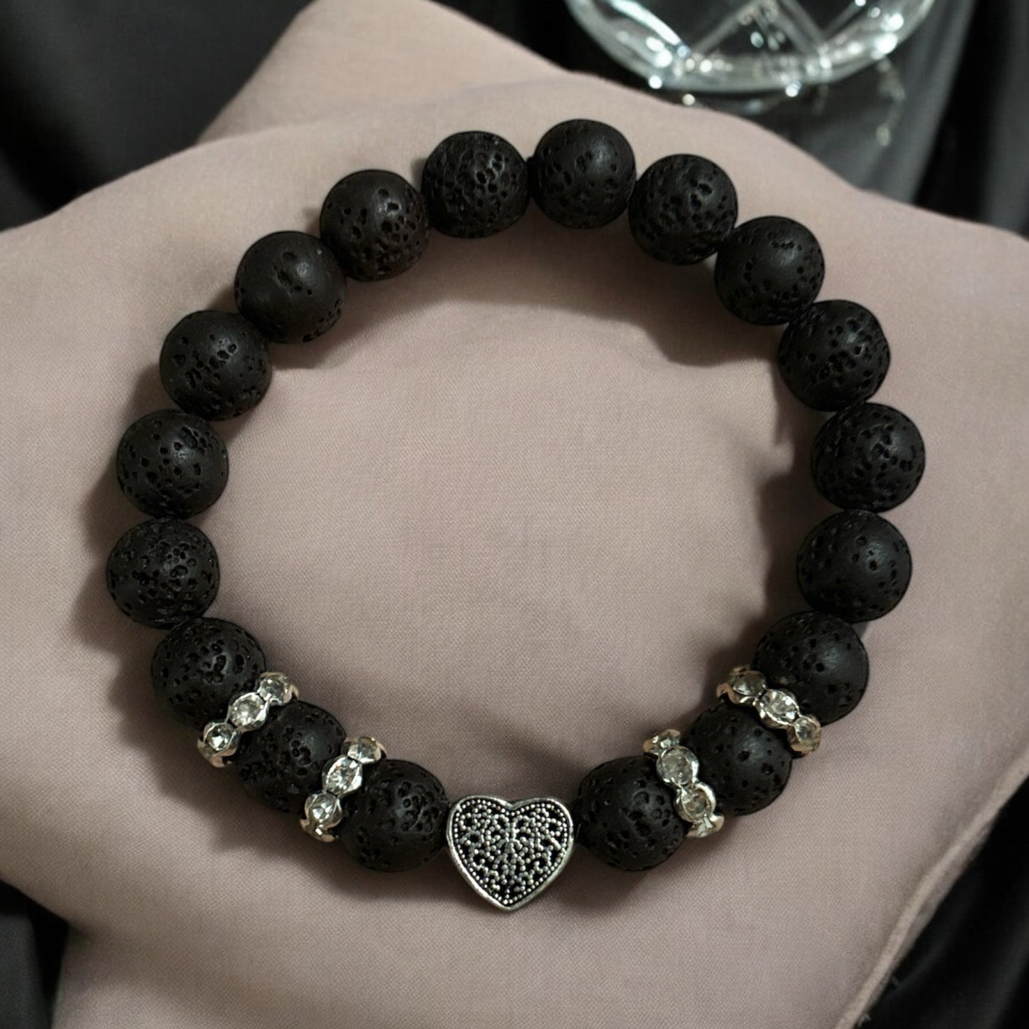 Edelstein Lavastein Armband