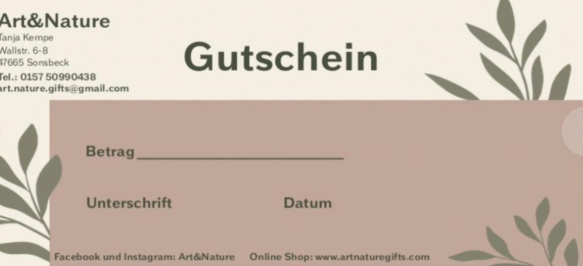 Art&Nature Gutschein