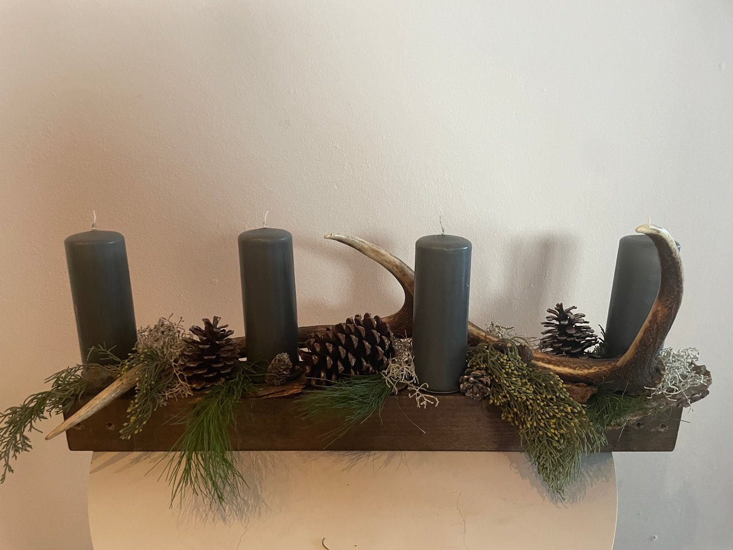 Weihnachten Deko Adventsgesteck mit Hirschgeweih
