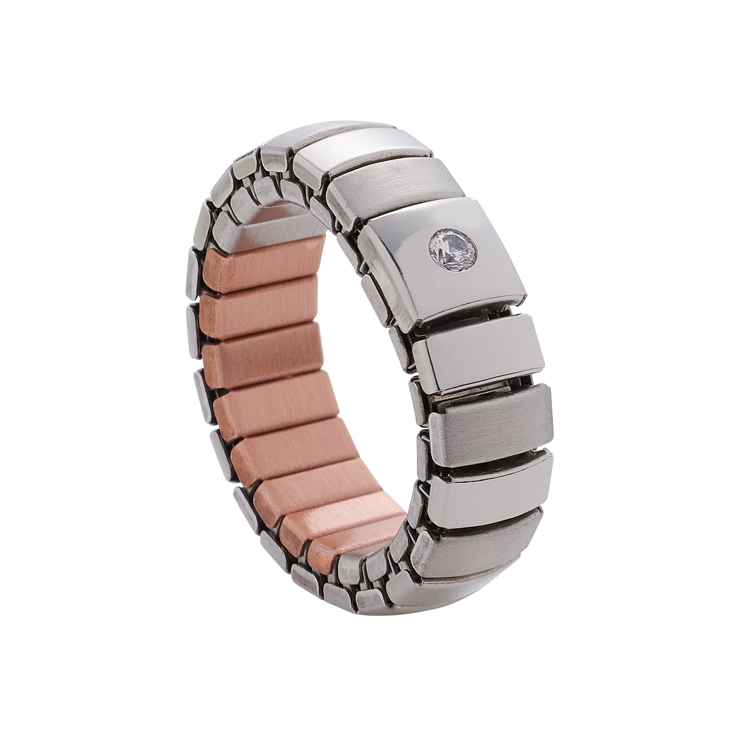 Energetix Flexibler Ring mit funkelnden Zirkonia