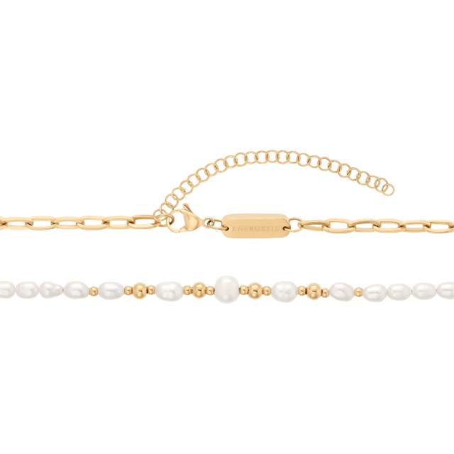 Energetix Goldfarbenes Perlen Collier mit Magnetkraft
