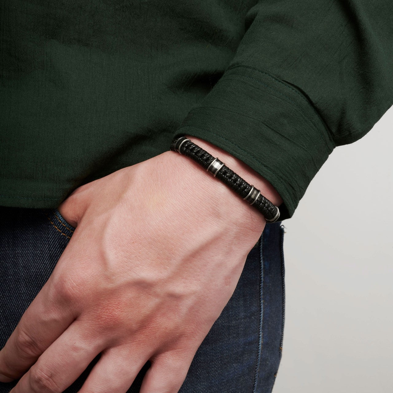 Energetix Markantes Herren Magnet Armband used- look