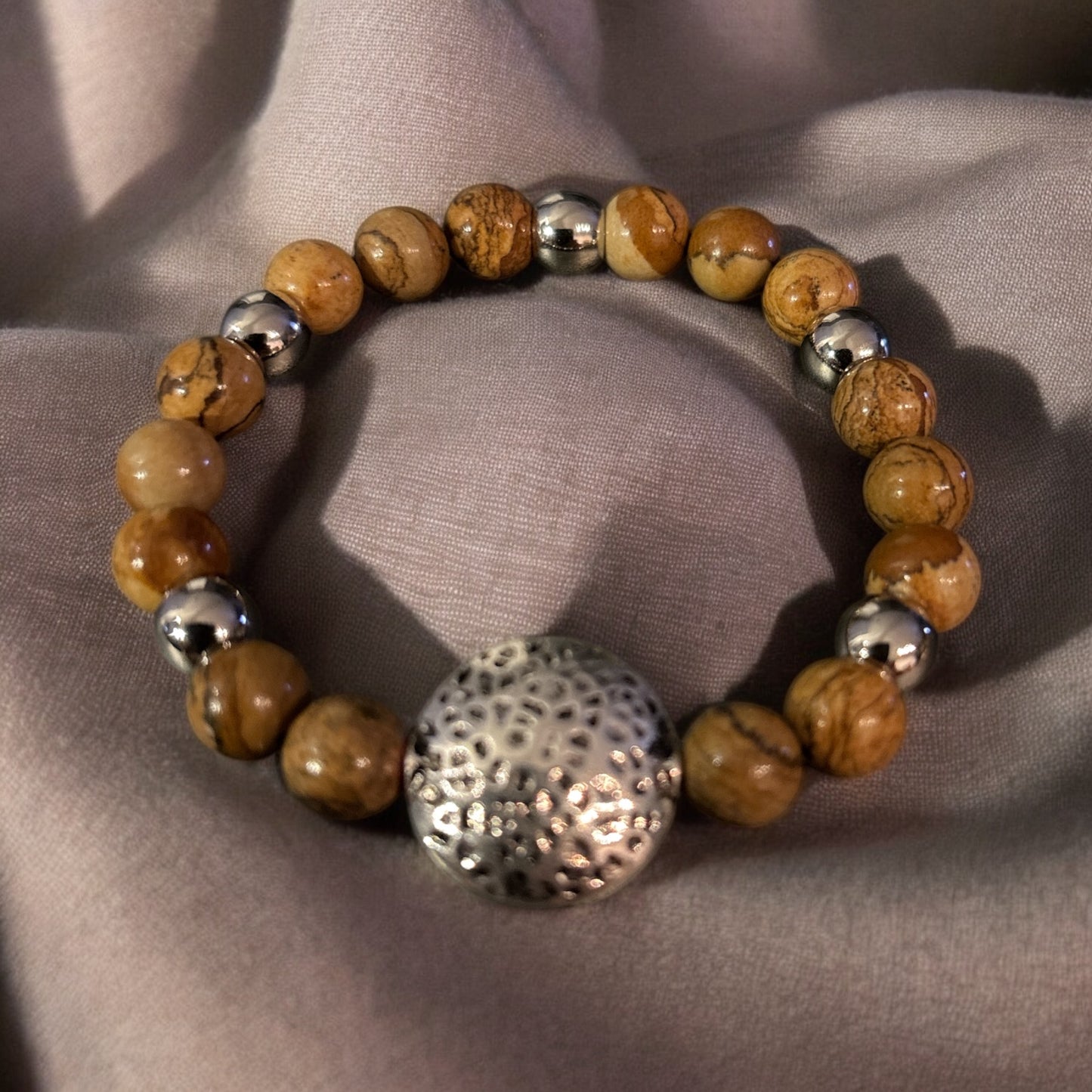 Edelstein Landschaftsjaspis Armband in verschiedenen Designs