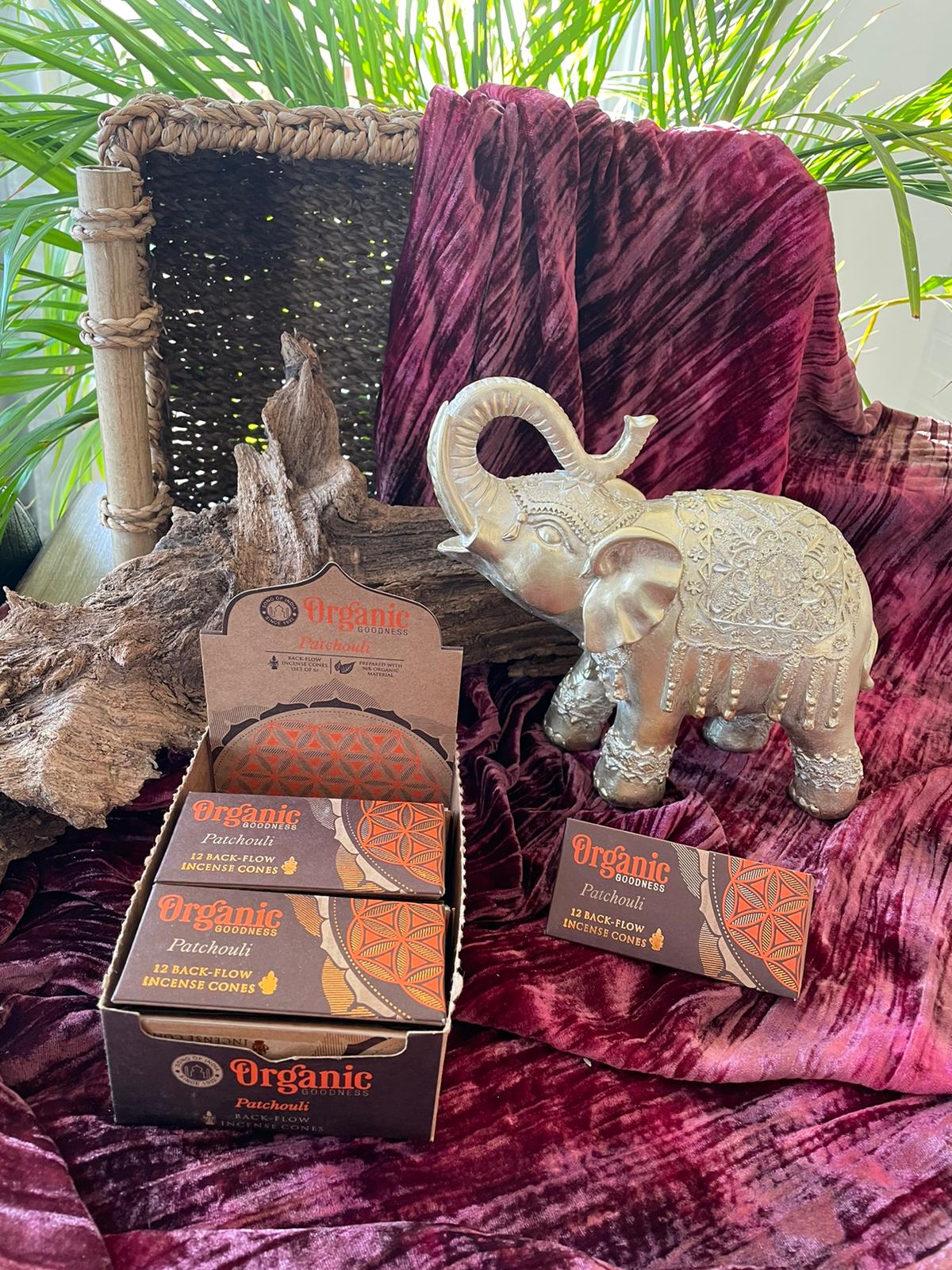 Rückfluss Räucherkegel Organic Patchouli