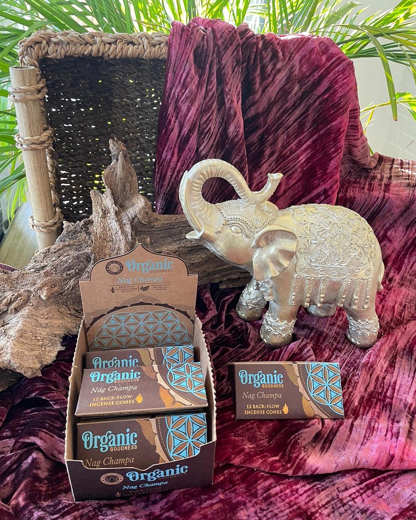Rückfluss Räucherkegel Organic Nag Champa