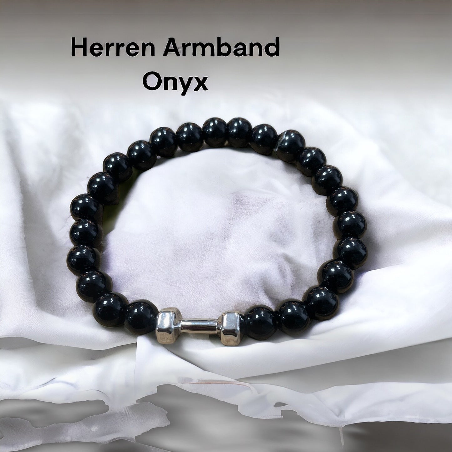 Edelstein Onyx mit Hantel for Men