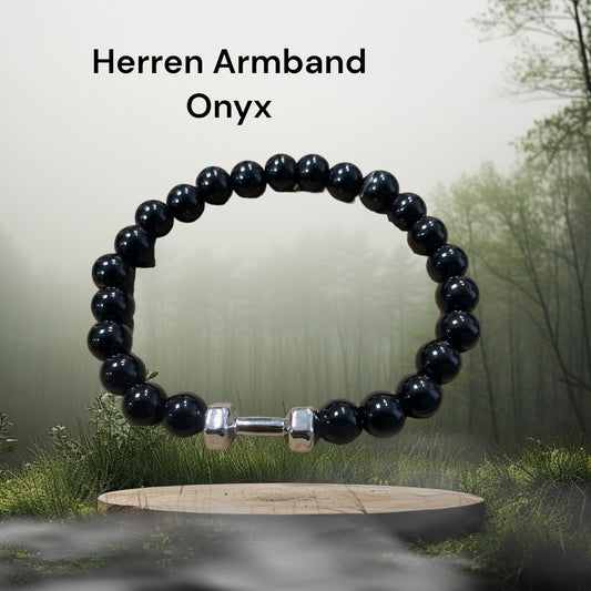 Edelstein Onyx mit Hantel for Men