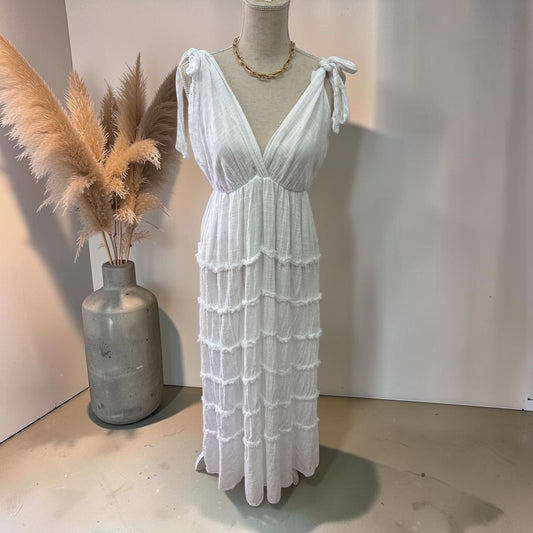 Baumwolle Kleid Mit Schleifen Träger