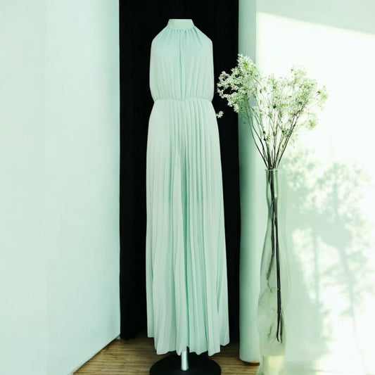 Jumpsuit aus Plissee - ärmellos