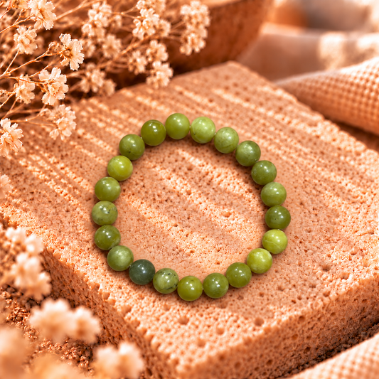 Armband Jade grün, schlicht
