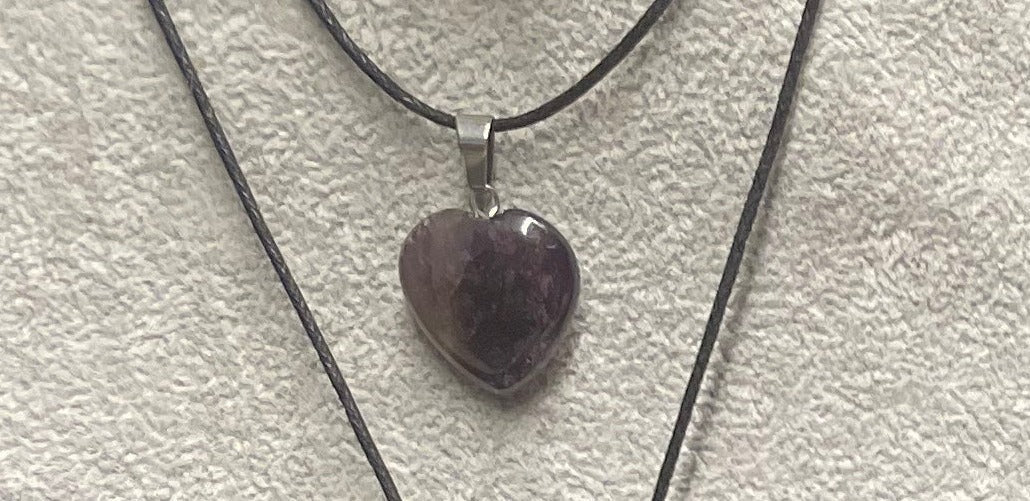 Edelstein Amethyst Anhänger Herz Anhänger