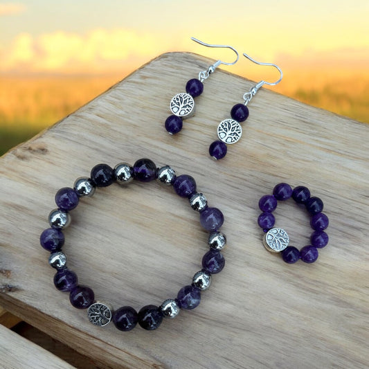 Edelstein Amethyst Armband einzeln oder als Set